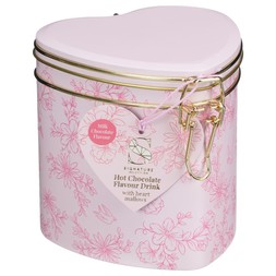 B&M VALENTINES DAY 2026// SIGNATURE SELECTION LUXURY HOT CHOCOLATE HEART TIN // £3 //