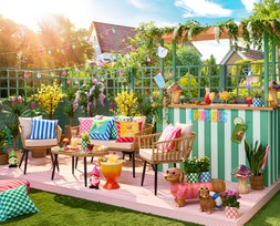 B&M GARDEN SS26 // BRIGHTS // CANDLE STAKE SOLAR LIGHTS £2 // GOOD VIBES SOLAR WALL LIGHT £14 // MIRRORED COCKTAIL PLAQUE £5 EACH //
