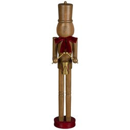 XL Plain Wooden Nutcracker with Bow £30 (437136)