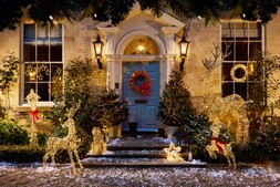 Country Christmas front door