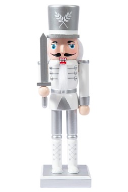 Silver Wooden Nutcracker