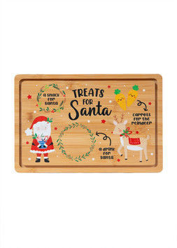 Wooden Christmas Eve Santa Treat Board