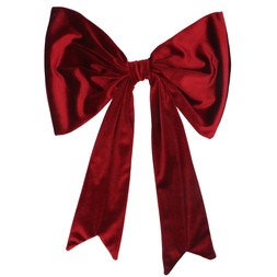 Burgundy velvet bow 48cm