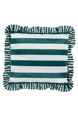 Green striped cushion