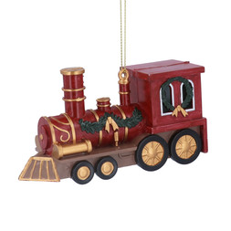 Red antique acrylic train decoration