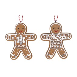 Resin gingerbread men decorations