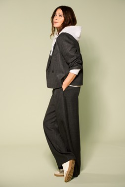 Hoodie £22 | Cropped Boxy Blazer £35 | Tailored Wide Leg Trousers £25