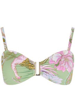 Bandeau Bikini Top With Gold Trim & Detachable Straps £18