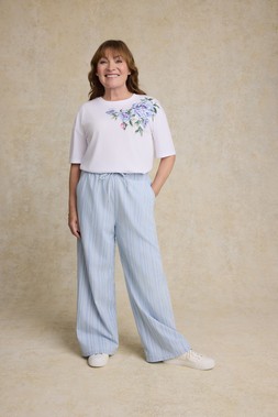 Wide Leg Striped Trousers £22