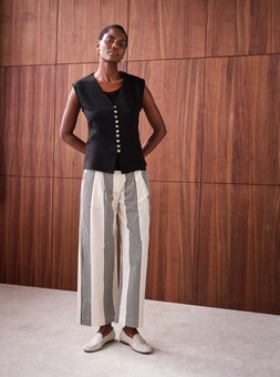Waistcoat £18, Striped Trousers £24