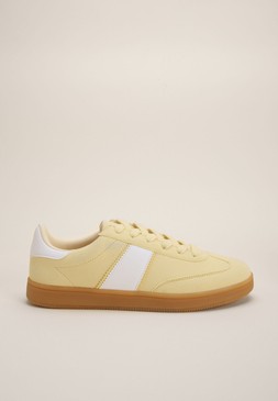 Yellow Retro Stripe Gum Sole Trainers