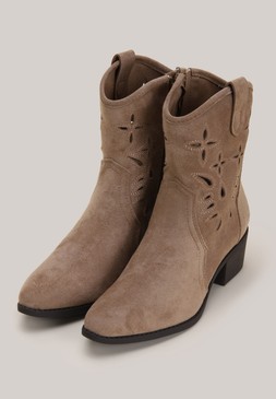 Natural Western Tall Ankle Boots