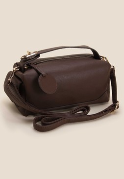 Brown Top Handle Shoulder Bag