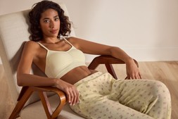 Womens Yellow Floral Revere Pyjama Set