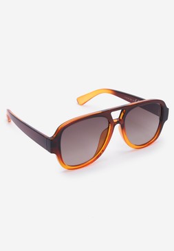 Orange Aviator Sunglasses