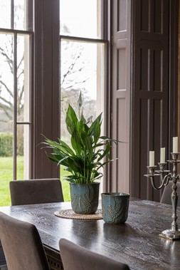 KEW EMBOSSED FERN TEAL PLANTER - &pound;17.99 - &pound;39.99 (Available in 3 sizes)