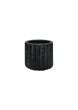 OUTDOOR CHARLESTON TEXTURED ANTRACITE PLANTER H15CM D17.5CM &pound;14.99