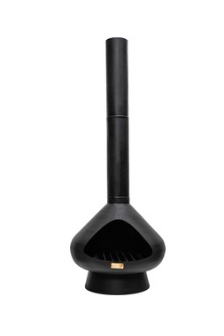 OUTDOOR FORNAX FIREPLACE IN MATT BLACK H132CM W52CM &pound;399.99