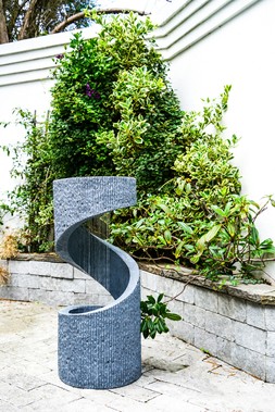 OUTDOOR SPIRAL WATER FEATURE CEMENT H82CM W35CM &pound;399.99