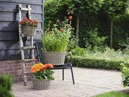 POLYRATTAN LINED BASKET NATURAL H28CM D38CM &pound;39.99