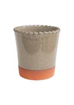 ADELINE BEADED EDGE MOCHA PLANTER H11.5CM D10.5CM £12.99
