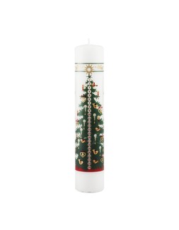 Advent Christmas Tree Pillar Candle, White &pound;12.99