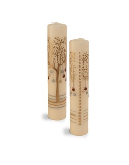 Advent Tree Pillar Candle, Ivory &pound;12.99