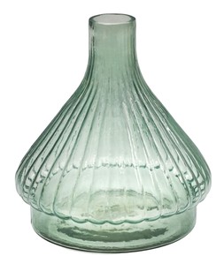 AIRLIE RIBBED SNOWDROP STEM VASE SAGE GREEN H16.5CM W16CM &pound;17.99