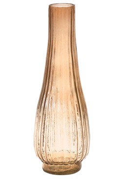 Airlie Ribbed Stem Vase Apricot H22cm W7cm &pound;16.99