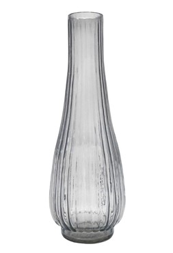 Airlie Ribbed Stem Vase Grey H22cm W7cm &pound;16.99