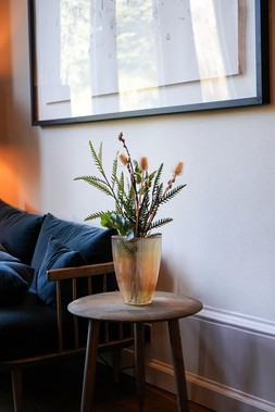 Amber Ribbed Tall Vase &pound;34.99