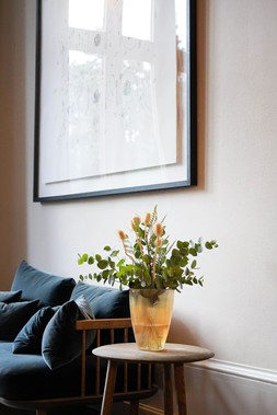 Amber Ribbed Tall Vase H24.5cm W18cm &pound;24.99