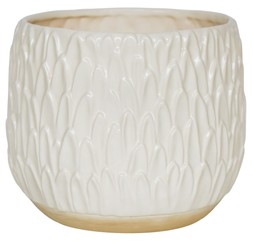 Arles Leaf Embossed White Planter H17cm W18cm &pound;24.99, H20cm W22cm &pound;34.99, H24cm W28cm &pound;54.99
