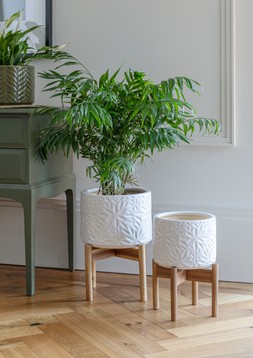 Aspen Flower White Planter H34cm D22cm &pound;44.99
