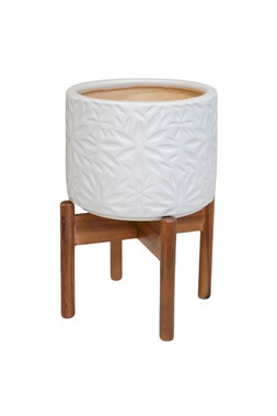 Aspen Flower White Planter H34cm D22cm &pound;49.99
