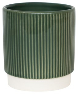 Athens Reactive Glaze Ribbed Planter Green H11.5cm D11.5cm &pound;9.99, H13.5cm D13cm &pound;11.99
