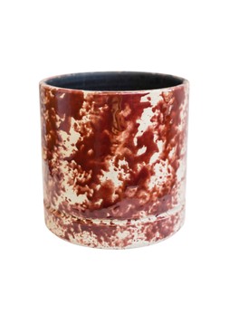 ATLAS REACTIVE GLAZE SMUDGE PLANTER RED H16CM D16.5CM £15.99