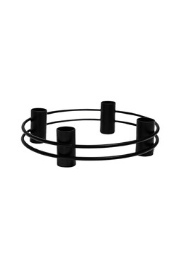 AVERY BLACK DOUBLERING CANDLE HOLDER £19.99