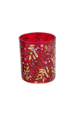 Berry Red Festive Candle Holder &pound;6.99