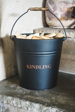 BLACK KINDLING BUCKET