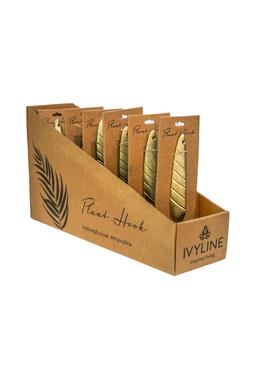 BOTANIC LEAF PLANT HOOK GOLD H20CM &pound;12.99