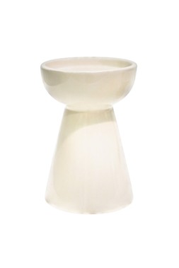 Bowen Pillar Candle Holder Linen H14cm D9cm &pound;12.99