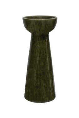 BOWEN PILLAR CANDLE HOLDER MOSS H22CM D9CM £19.99