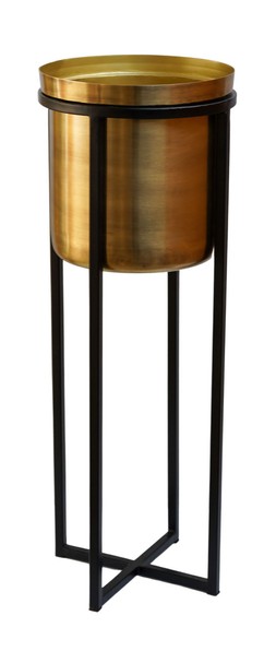 Calla Planter Stand Black-Antique Gold H58cm D22cm &pound;89.99, H78cm D29cm &pound;114.99