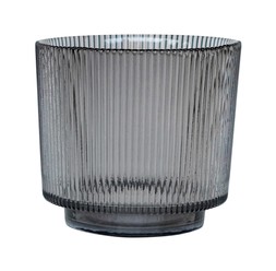 Charcoal Ribbed Glass Holder &pound;9.99