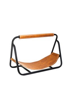 Contemporary Black With Kindling Holder Hanging Leather &pound;49.99