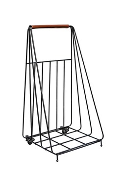 Contempory Leather Handle Log Trolley H100cm W49cm &pound;199.99