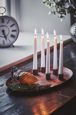 Copper Oval Centrepiece Metal With 5 Magnetic Candle Holders &pound;59.99 3