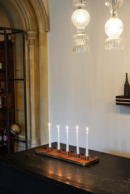 Copper Rectangle Centrepiece Metal With 5 Magnetic Candle Holders &pound;69.99