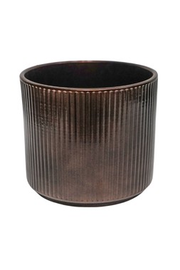 DENVER PLANTER WALNUT H13.5CM D15CM £5.99